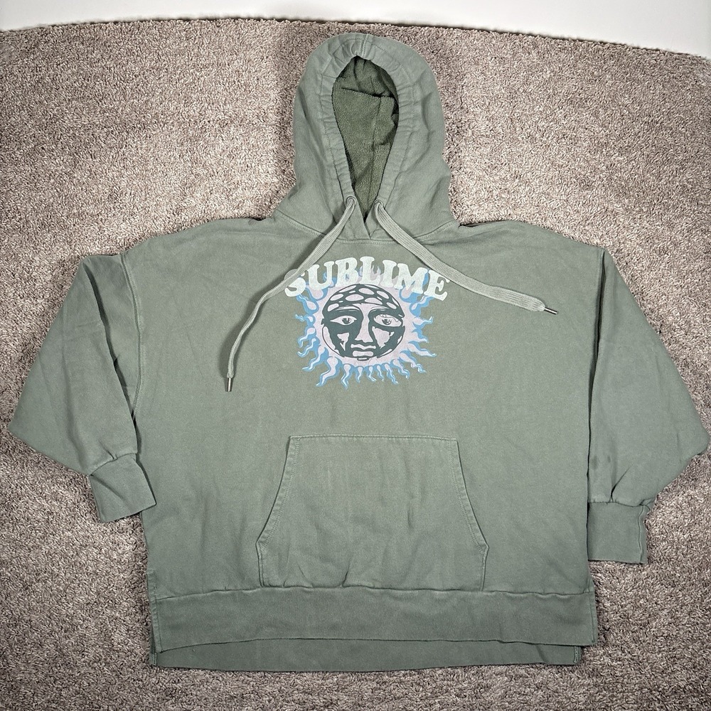 American Eagle Outfitters Olive Green Sublime Graphic Hoodie